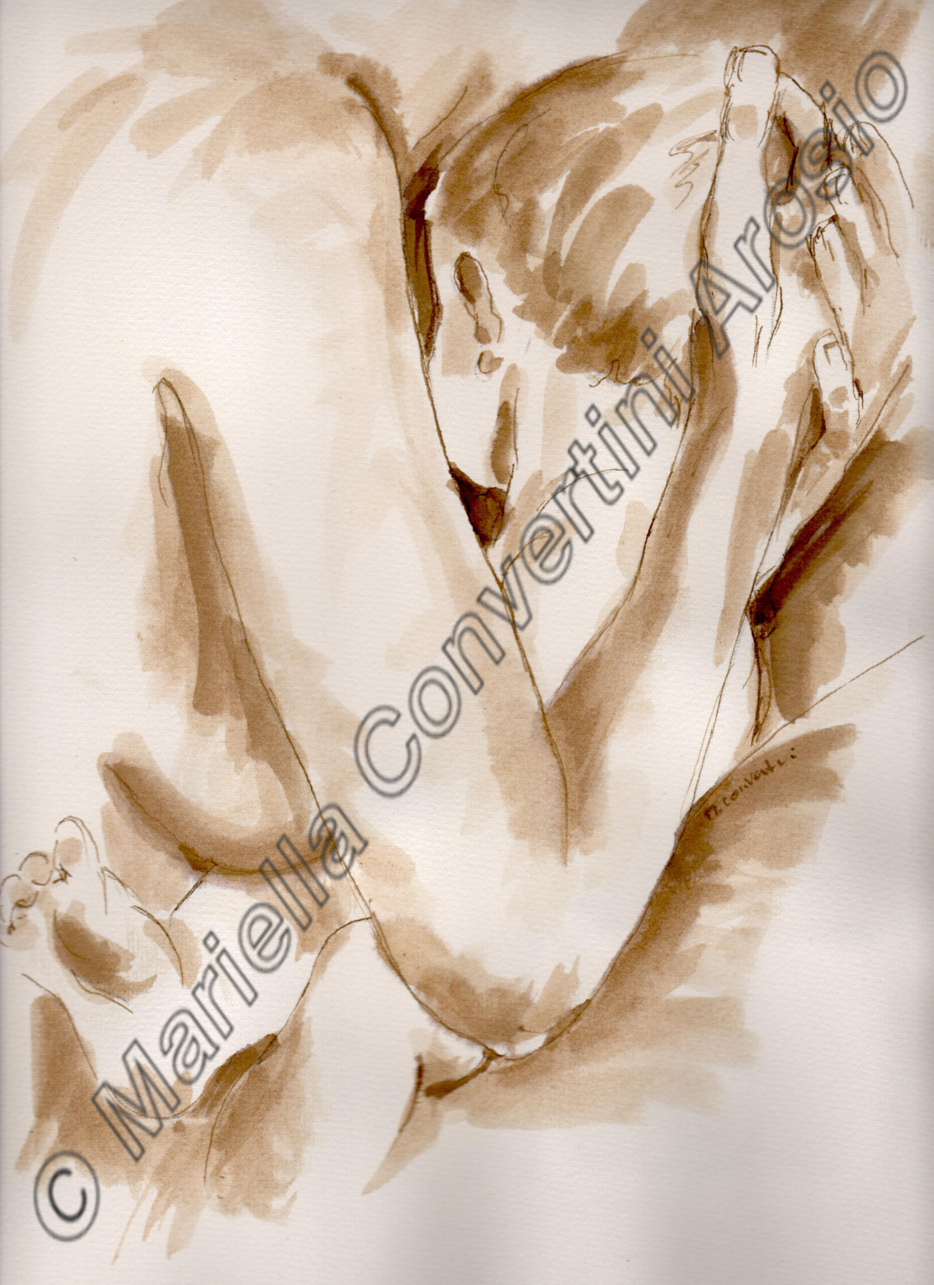 Mater, 38 x 28 cm, china acquerellata