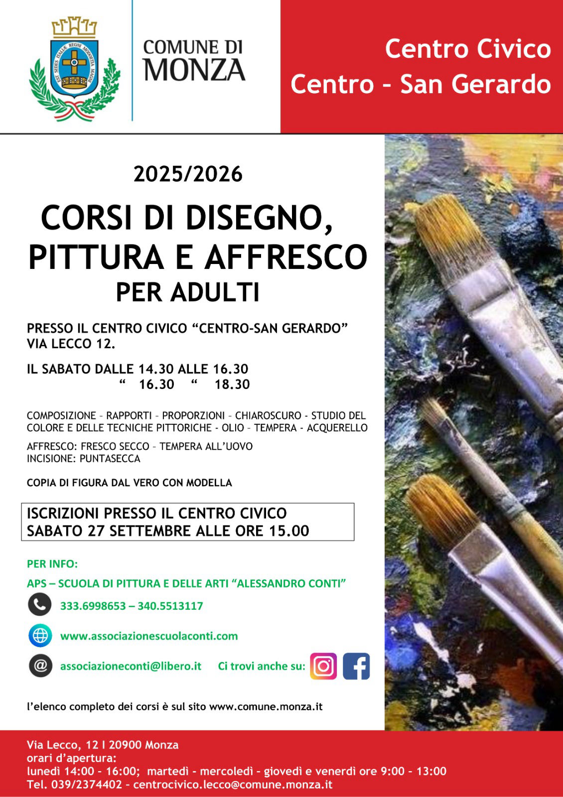 Corso di disegno, pittura e affresco per adulti